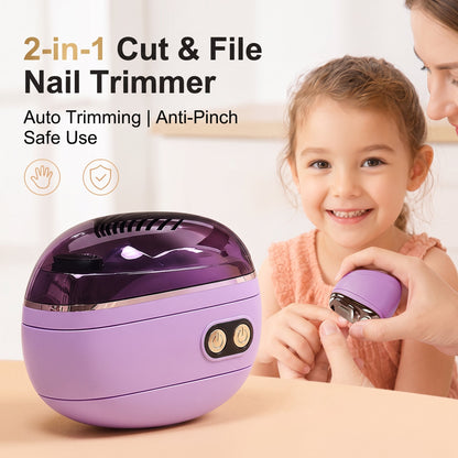 🔥TIDSBEGRENSET TILBUD🔥2-i-1 Smart Elektrisk Negleklipper og -Polerer – for Alle Aldersgrupper 👨‍👩‍👧‍👦💅 – 50% RABATT