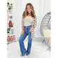 👖Hot Sale 49% Off🔥High Rise Non Distressed Vintage Bootcut-jeans med frynsete hem