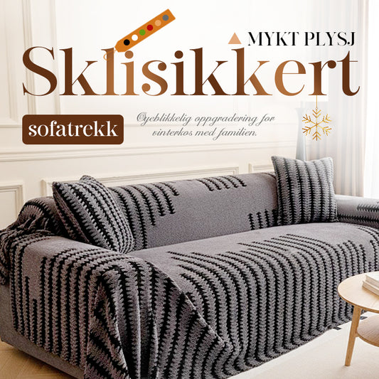🛋️ 50 % RABATT 2025! ✨ Plysjsofaoverkast – ekstra tykt og sklisikkert teppe med elastiske kanter for høst og vinter 🍂❄️