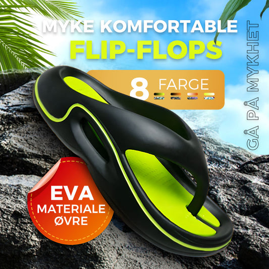Komfortable sommerflipflops med tykke såler