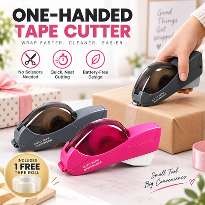 🎁LAST DAY SALE 50% OFF✨✂️ 📦 Teipdispenser med presisjonskutt – for innpakking, pakking og hobby – ingen rot