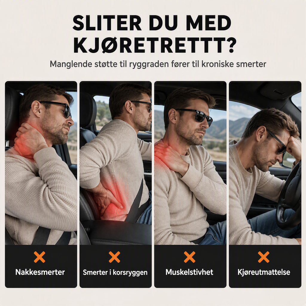 🚗 50% RABATT – Ergonomisk nakkestøtte for bil – memory foam– justerbar – passer de fleste biler – for komfortable bilturer – reduserer kjøretretthet