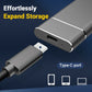 Bærbar ekstern harddisk. Plug and play for Windows, PC og Mac.
