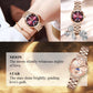 ⌚ 50% RABATT + GRATIS ARMBÅND – Diamond Fashion stjerne- og måneklokke – blendende diamanter – høy kvalitet – presis kvarts – justerbar – perfekt gave for henne