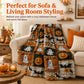 ⏳Siste dag med 50 % rabatt🎃Halloween-teppe i flanell med lappeteppe-mønster