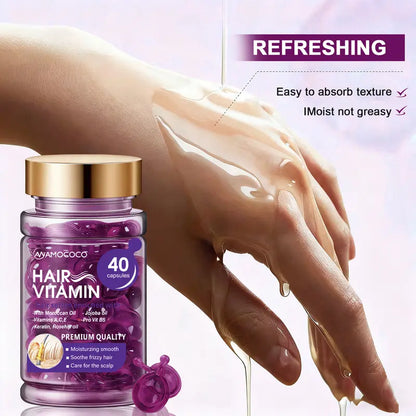 💎 50% RABATT – Deep conditioning hårolje – én kapsel – glatt, skinnende & krusfritt – reisevennlig – blomsterduft