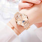 ⌚ 50% RABATT + GRATIS ARMBÅND – Diamond Fashion stjerne- og måneklokke – blendende diamanter – høy kvalitet – presis kvarts – justerbar – perfekt gave for henne