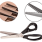 ✂️ 50% RABATT – Dekorative pinksaks – ergonomisk – allsidig – skarpe rustfrie blader – for stoff, lær, plast og papir – ideell for profesjonell og privat bruk