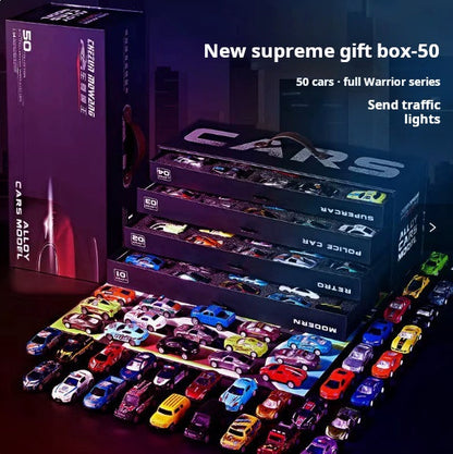 🔥 NÅ: 50 % RABATT I EN BEGRENSET PERIODE – Gavesett med metallbiler – 52 ulike modeller – Den perfekte julegaven til gutter 🚗🎁✨