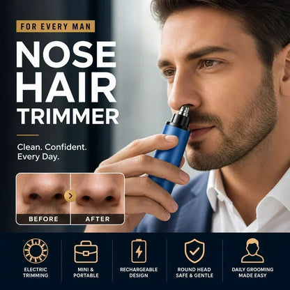 🔥 NYHET: 50 % RABATT i en begrenset periode – USB-oppladbar nesehårtrimmer – Presisjonspleie for menn – Alt-i-ett 🔋✨🪒