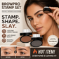 ⏳🔥LIMITED-TIME 49% OFF! ⏰✨Buy 1 Get 1 Free 🖌️50K+ Sold!!!🖤Eyebrow Stamp Powder Kit with Applicator Brush, One Press Perfect Brow Stamp, Waterproof Long Lasting 24H Wear Eyebrow Makeup for Lazy Daily Salon-Like Brows