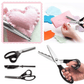 ✂️ 50% RABATT – Dekorative pinksaks – ergonomisk – allsidig – skarpe rustfrie blader – for stoff, lær, plast og papir – ideell for profesjonell og privat bruk