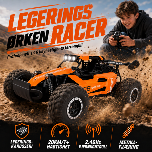🏎️ 50% RABATT – Rask off-road RC-bil – 4WD – overdimensjonerte dekk – responsiv styring – støtdempende fjæring – LED-lys for nattkjøring