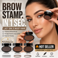 ⏳🔥LIMITED-TIME 49% OFF! ⏰✨Buy 1 Get 1 Free 🖌️50K+ Sold!!!🖤Eyebrow Stamp Powder Kit with Applicator Brush, One Press Perfect Brow Stamp, Waterproof Long Lasting 24H Wear Eyebrow Makeup for Lazy Daily Salon-Like Brows