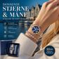 ⌚ 50% RABATT + GRATIS ARMBÅND – Diamond Fashion stjerne- og måneklokke – blendende diamanter – høy kvalitet – presis kvarts – justerbar – perfekt gave for henne