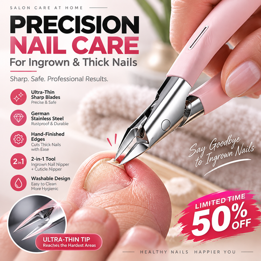 💅✨ NÅ: 50 % RABATT I EN BEGRENSET PERIODE – Ekstremt skarp negleklipper i tysk stål – For inngrodde negler – Dobbel funksjon – Rustfri – Kan vaskes – Profesjonell pedikyr hjemme 🦶🛡️