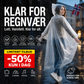 🧥 KJØP 1, FÅ 1 GRATIS – Regnjakke i kompakt design – vanntett – lett – enkel å bruke – passer i lommen – for uventede regnbyger