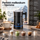 ☕ Elektrisk melkeskummer i rustfritt stål – 4 moduser, varm/kald skum, klar på 2 min. Baristakvalitet hjemme! ✨🥛