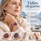 ⌚ 50% RABATT + GRATIS ARMBÅND – Diamond Fashion stjerne- og måneklokke – blendende diamanter – høy kvalitet – presis kvarts – justerbar – perfekt gave for henne