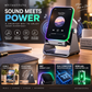 🎄✨ Julen: 50% Rabatt i Begrenset Tid｜5-i-1 Trådløs Induksjonshøyttalerstativ – 3500 mAh Nødladepowerbank – 360° Justerbar Holder – Fargerikt Ambientlys – Perfekt Julegave 🎁🔊🛡️