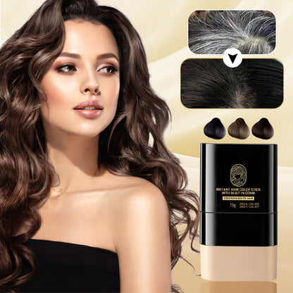 Unisex øyeblikkelig hårfargestift med innebygd kam