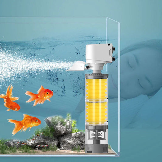 💧 Raskt akvariefilter – fjerner sand, avfall og rusk – justerbar oksygenering – stille drift