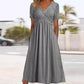 👗 50% RABATT – Elegant V-hals kjole – lett & luftig – supermyk – kort erme – for alle kroppstyper – tidløs & allsidig – perfekt gave