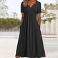👗 50% RABATT – Elegant V-hals kjole – lett & luftig – supermyk – kort erme – for alle kroppstyper – tidløs & allsidig – perfekt gave