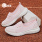 Pustende slip-on damesko med flat såle