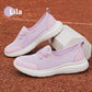 Pustende slip-on damesko med flat såle
