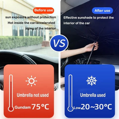 ❄️ Få 50% rabatt – si farvel til varme seter og brennende ratt – CarShade™ solskjerm – enkel å oppbevare