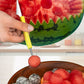 🍉🔪 🎁 KJØP 1, FÅ 1 GRATIS– Multifunksjonelt fruktskjæringssett – Melonutstikker – V-formet gravekniv – Skarpe kanter – Rustfritt stål – Ergonomisk håndtak – For kreativ fruktkunst 🔪🍈✨