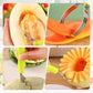 🍉🔪 🎁 KJØP 1, FÅ 1 GRATIS– Multifunksjonelt fruktskjæringssett – Melonutstikker – V-formet gravekniv – Skarpe kanter – Rustfritt stål – Ergonomisk håndtak – For kreativ fruktkunst 🔪🍈✨