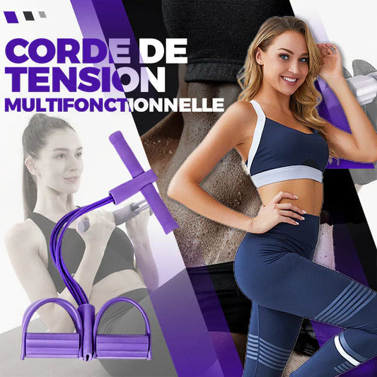 💪 Hjemmegym – pedal treningsapparat med motstandsbånd – helkroppstrening for sit-ups, yoga og mage