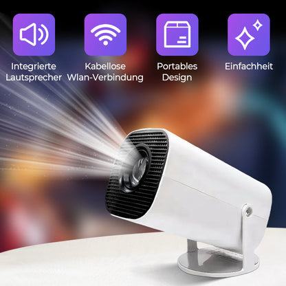 🎃 50% RABATT – 1080P HD-prosjektor med WiFi – krystallklar bilde – HDMI/USB – bærbar – for hjemmekino og utendørsarrangementer – skap magi til jul og Halloween