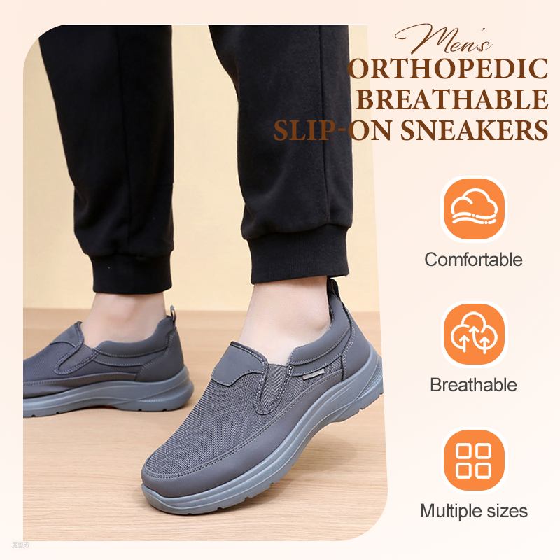 👟 60 % RABATT NÅ! Ortopediske, pustende slip-on-joggesko for menn ...
