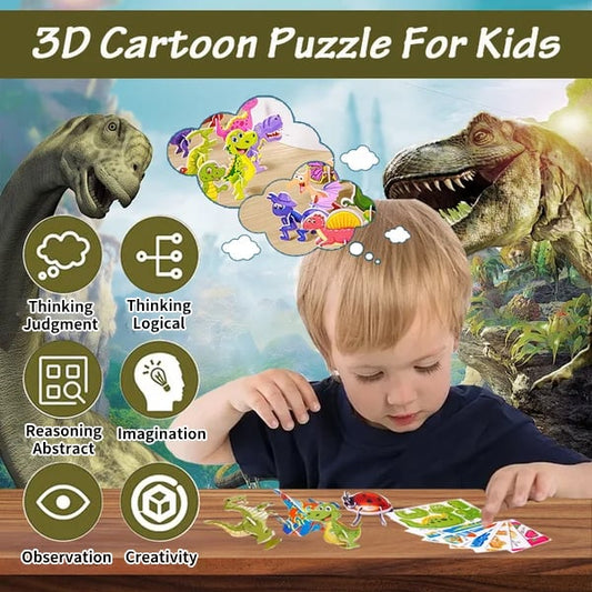 🔥Siste dag 50% OFF🔥Educational 3D Cartoon Puzzle🧩