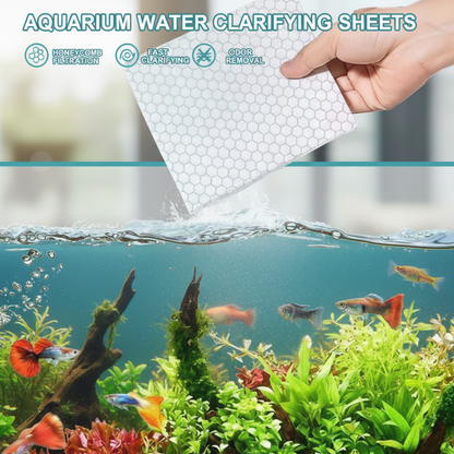🐠 50% RABATT – Akvarieklarnende ark – honningkakestruktur – klart vann på 24 timer – fra kun 0,76 kr/ark