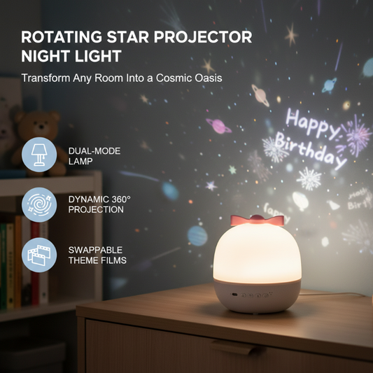 Oppladbar roterende stjerneprojektor nattlampe-🔥 **Begrenset tilbud - 50% rabatt!**