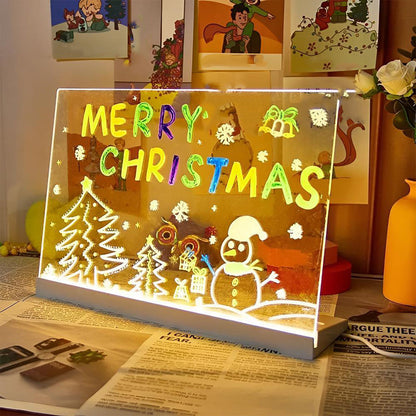 Sletbar, opplyst tegneplate i akryl med stativ-🎄 JULEGAVE-TILBUD: 50% RABATT!