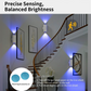 📢📢50 % rabatt!!!🎅USB oppladbart LED-nattlys med bevegelsessensor, RGB-gradient omgivelseslys, dimmebart innendørslys, magnetisk trinnlampe for inngangsparti, nattbord, skrivebord, skap
