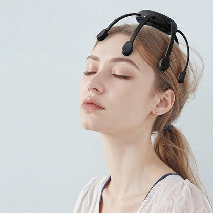 🧠 50% RABATT – Hodebunnsmassasjeapparat – 8 uavhengige hoder – 360° stereoskopisk massasje – TMS-teknologi – 4 moduser – lett & bærbar – for dyp avslapning