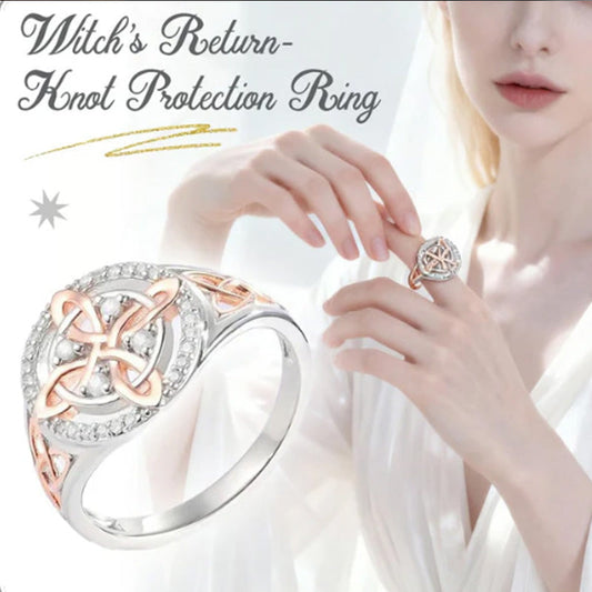 📢📢50 %  OFF !! ⏰Elegant 2-Tone Celtic Knot Zircon Ring