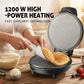 1200W elektrisk vaffelkjeglemaskin med non-stick overflate