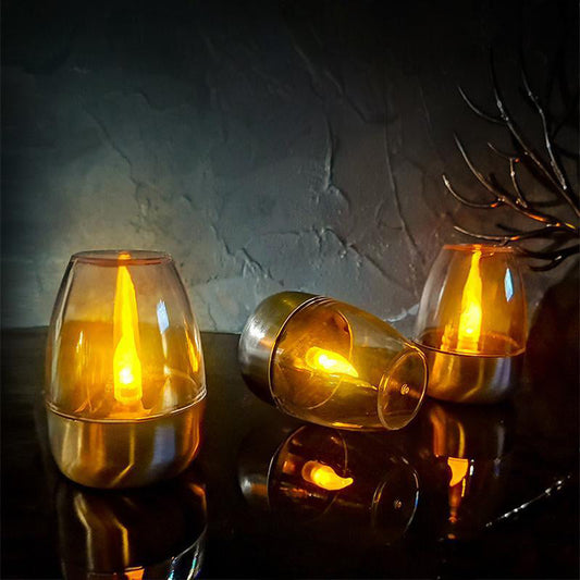 🕯️ KJØP 2, FÅ 1 GRATIS! ☀️ Solcelledrevne LED-bordlamper – flammefrie og vanntette, automatisk på/av med skumringssensor – perfekt for hage og fest 🏕️