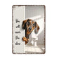 Vintage Highland Cow Aluminiumsplate: Morsom "Driter du?" Svart-Hvit Baderomsdekor