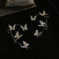 Boucles d'oreilles papillon en zircon