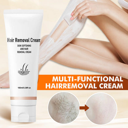 🧴55% OFF NOW! Mild Hair Removal Cream 100ml, Gentle Aromatic Depilatory Cream, Painless Body Hair Remover for Legs, Arms, Underarms & Bikini Area, Skin Softening Formula