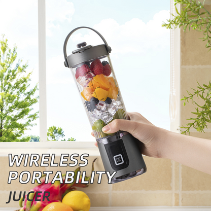 ✨ Få 50% rabatt – fersk juice hvor som helst – bærbar blender – 10 blader – kraftig motor – USB-oppladbar – perfekt for trening, kontor og reise