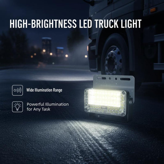 🚛 LED trucklys med 7 rader – 48 bakkelys + 30 signalpærer – 9D linse – IP68 vanntett – enkel montering – 4 stk